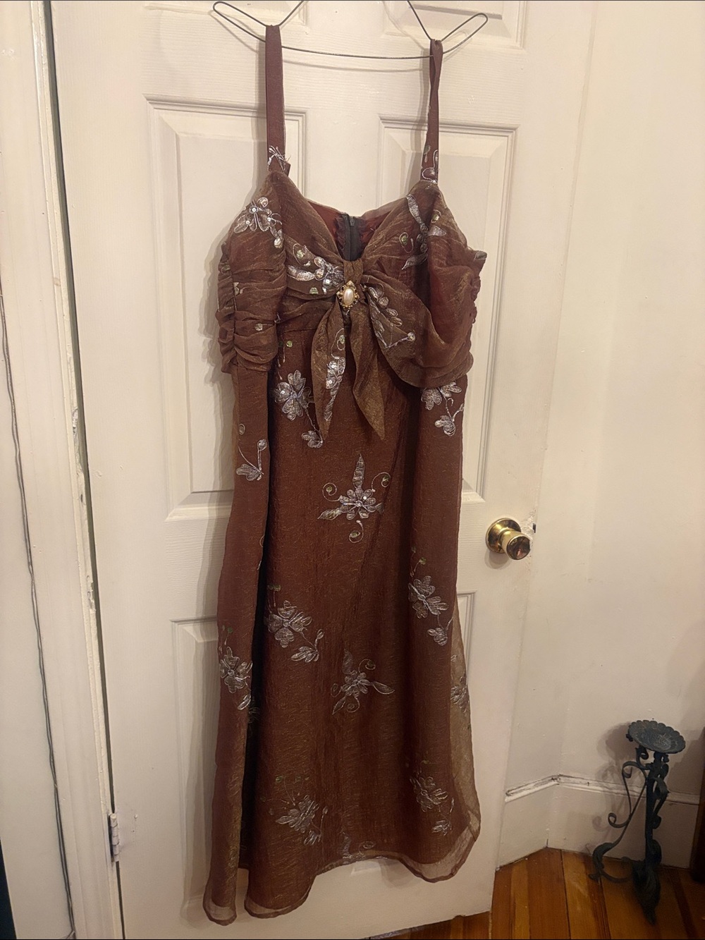 Brown Green Fluorescent Dress